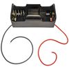 Single C Battery Holder, Plastic Case with Wire Leads (2.91" x 1.69" x 1.46")
