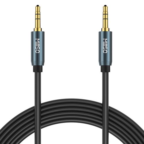 MillSO 3.5mm Stereo Mini Plug, 6.6 ft (2 m), Male to Male Audio Cable, Stereo Mini Plug Cable, Aux Cable, High Sound Quality, Gold Plated, Speaker Cable, Earphone Jack, 78.7 inches (200 cm)