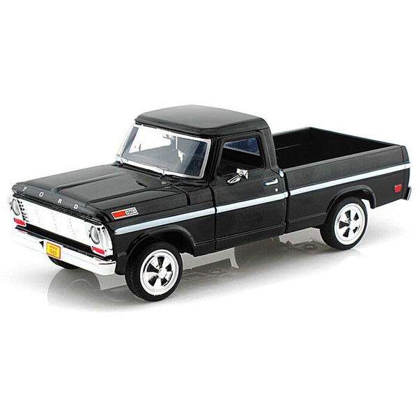 1969 F-100 Pickup Truck Black 1/24 Diecast Model Car by Motormax 79315bk