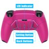 Not a controller, Plastic RISE4 Solid Color Back Remap Kit with Rubber Grip for eXtremeRate PS5 Controller (BDM-030 & BDM-040) with Upgrade Board & Back Shell Rubber Grip for PS5 Controller & 4 Back