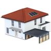 Mia 38336 Cubushaus with Carport Polyplate Construction Kit