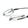 Loopies Magnetic Reading Glasses. Unisex, Adjustable, Foldable, Front Connecting, UVA, Scratch Resistant, Case & Cloth (Grey, +2.00)