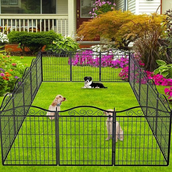 Metal Dog Playpen 32 In Height 8 Panels Heavy Duty Dog Fence Puppy Exercise Pen