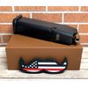 Flag Mustache PVC Patch - Tactical Morale Gun Thin Red Line Firefighter Patch