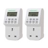 Lowenergie 7 Day Programmable Digital Plug-In Electronic Timer socket 12-24 hour (2)