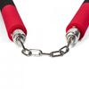 Foam Rubber Safety Training Nunchucks With Chain - Half Black/Half Red Plain