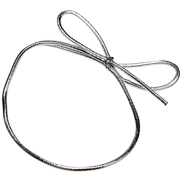 Berisfords Elastic Loop, Polyester, Silver, 120 x 150 cm