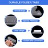 sourcing map Hanging File Folder Tabs, 2 Inch Insertable Tabs and Inserts Plastic Clear File Organizer Labels Filing for Folder Quick Identification, Clear, 100 Pcs