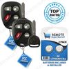 2 Replacement for Cadillac 2003-2007 CTS Remote Key Fob Car Keyless Entry Set