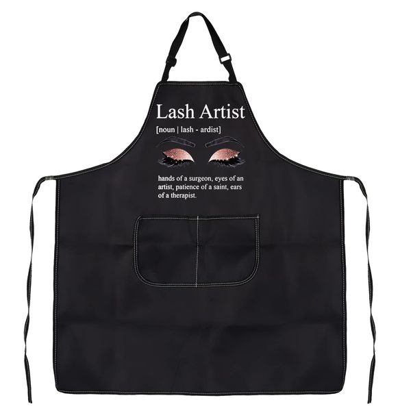 Lash Artist Apron Lash Tech Gifts Eyelashes Artist Gift Waterproof Apron Beautician Coworker Salon Lashes (Lash Artist apron ku)