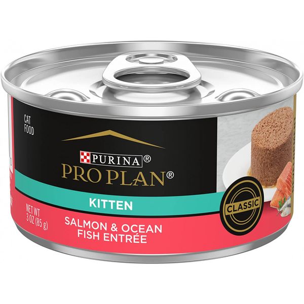 Purina Pro Plan Wet Kitten Food (24) 3 oz. Cans, Salmon & Ocean Fish