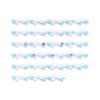 Blue & White Heart w/Rhinestone Strip Nail Stickers/Decals