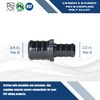 XFITTING Poly Pex B 1/2 Inch x 3/4 Inch Coupling, Poly Barb Crimp Reducing Coupling, 10 Pieces