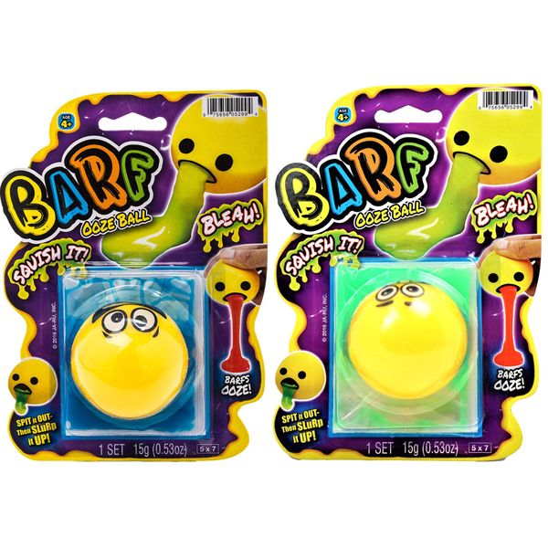 JA-RU Barf Slime Toy Squishy Stress Balls for Kids (2 Fidget Ball Assorted) Throw Up Vomit Slime Balls. Anti Stress Squeeze Toy. Funny Pranks Party Favors Easter Egg Fillers. 5299-2p