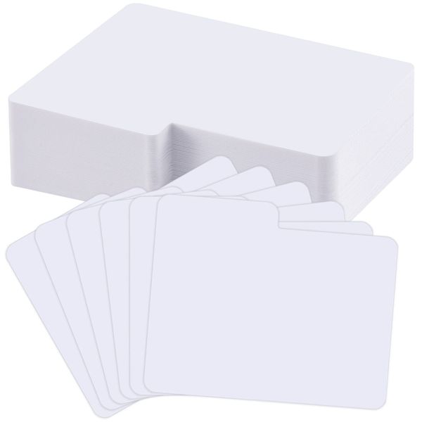 Horizontal Trading Card Dividers 3 x 3.8 inch, Plastic Divider Cards, White Card Dividers with Labels, Card Dividers for Sport Game Playing Cards (50 Pieces)