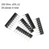 sourcing map 330 Ohm Resistor Network Array, 1/8W SIP-9 2.54mm Pitch, 5% Tolerance Bussed Type 20pcs