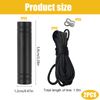 ZPSCXQ Bathroom Light Pull Cord, 2-Pack Black Pull Cord Light Switch with 1.5M String, Durable Light Pull Handle for Bathroom, Shower, Bedroom and Ceiling Fan