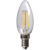 6-Pack LED E12 Candelabra Base Dimmable Bulbs, Clear Torpedo B11 Warm White