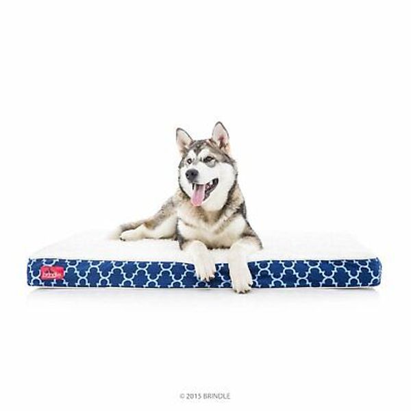 Waterproof Designer Memory Foam Pet Bed-Removable Machine Washable Cover-4 In...