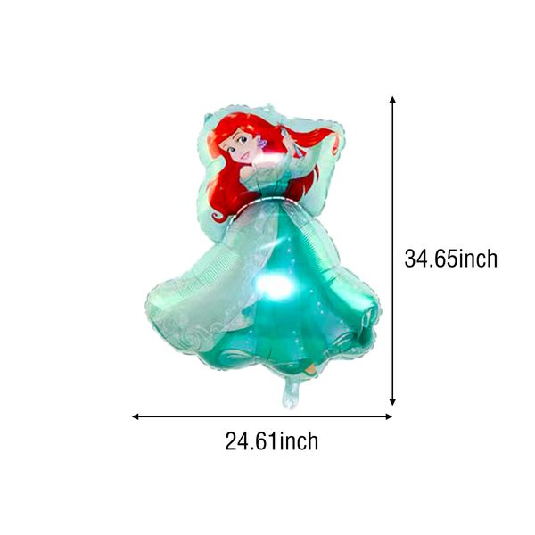 ALLPICK Mermaid Foil Balloons Birthday Party Supplies 5PCS Mermaid Mylar Balloons for Mermaid Under The Sea Ariel-Themed Party