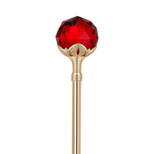 Red Scepter Wands Crystal Magic Wand for Birthday Party Prom Sceptor Apply to Adults