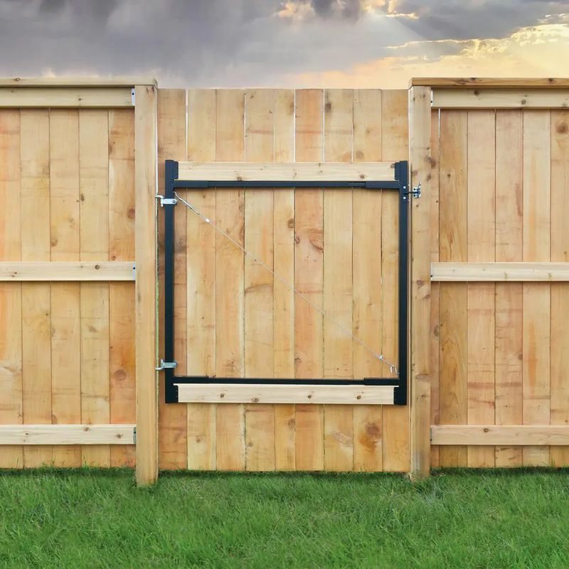 Adjustable Gate Opening Frame Kit Steel 36-72 Powder Coated Wood ...