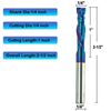 2 PCS CNC Router Bits Up&Down Cut Solid Carbide Compression End Mill 1/4" Shank for Side milling, end milling, Finish Machining