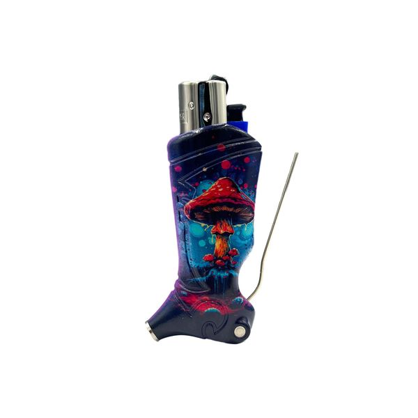 Toker Poker - Clipper Lighter Case Multi Tool, Fun Guy Collection, All Inclusive Tool for Camping and Other (Toadstool)