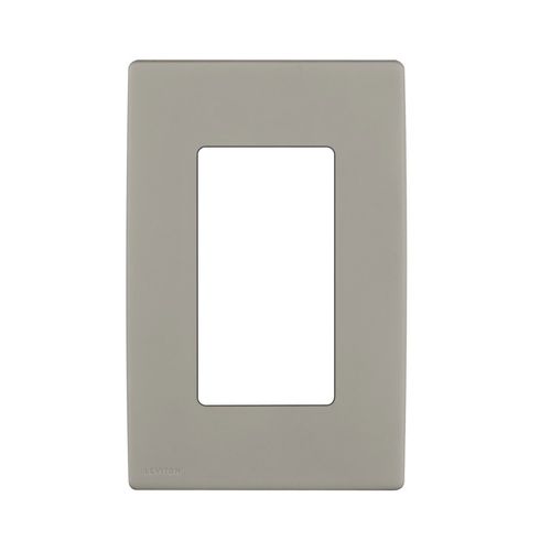 Leviton Renu One-Gang Screwless Snap-On Wallplate, REWP1-WS, Wood Smoke