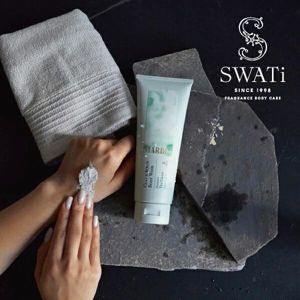 SWATi Body Wash CLAY&amp;SCRUB BODY WASH (TEA GRASS)<br><br> Swati MARBLe Marble Beauty Beauty items Bath items Bath goods Clay Scrub Body soap Exfoliating care Gifts Popular Stylish Popular Recommended