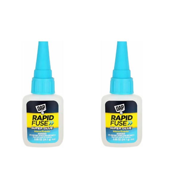 ( 2 Pack ) DAP Rapid Fuse All Purpose Super Glue 0.85oz Clear