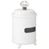 Mud Pie Circa Bath Canisters, Large, 5" x 3.75" Dia, White