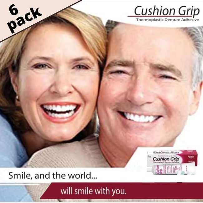  Cushion Grip Thermoplastic Denture Adhesive - 1 oz : Health &  Household