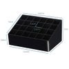 TRIXES Lipstick Holder Make Up Organiser – 24 Compartments – Acrylic Cosmetic Case for Dressing Table Storage – Colour Black