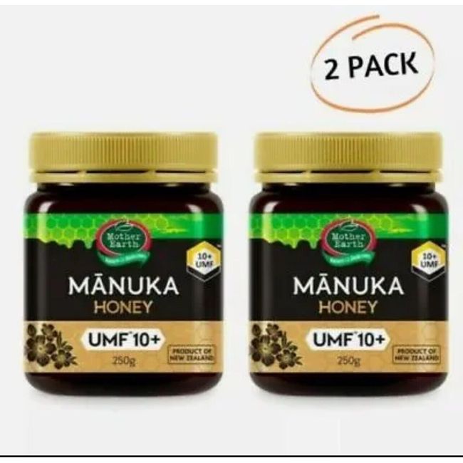 2 PK NEW ZEALAND 100% MANUKA HONEY UMF 10+ 8.8oz Mother Earth Free Shipping Hot