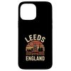 Leeds, England Skyline Illustration Retro Sunset Case for iPhone 13 Pro Max