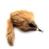 Rabbit Fur Mouse Teaser Wand Cat Toy - Carmel Color