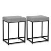 Counter Height Bar Stools Set of 2 Kitchen Island Barstools Backless Houndstooth