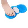 Shower Foot Scrubber Massager, Blue Silicone Foot Massage Cleaner Bath Shower Foot Massage Mat Pad with Pumice Scrub Stone Bathing Aid Foot Massage Exfoliating Foot Cleaner