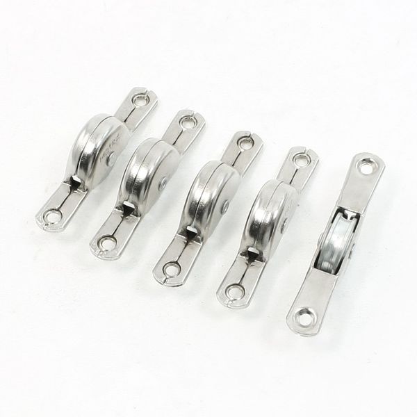 Sourcingmap 5 Pcs Home Wardrobe Sliding Door Grooved Single Wheel Roller Replacement