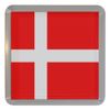 Denmark Flag - Plastic Tea Coaster/Beer Mat
