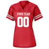 Women's Custom (Size Medium) Stadium Replica Football Jersey (Red)