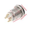 ESUPPORT 12mm Blue LED Light 2A Momentary Push Button Switch Stainless Waterproof Car Boat