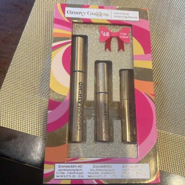 Grande Cosmetics Groovy Goddess Lash and Brow Serum Set ($124 Value) 3mth + 1mth