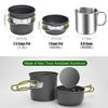 8pcs Camping Cookware Mess Kit Camping Pot And Pan Set With Mini Backpacking Sto