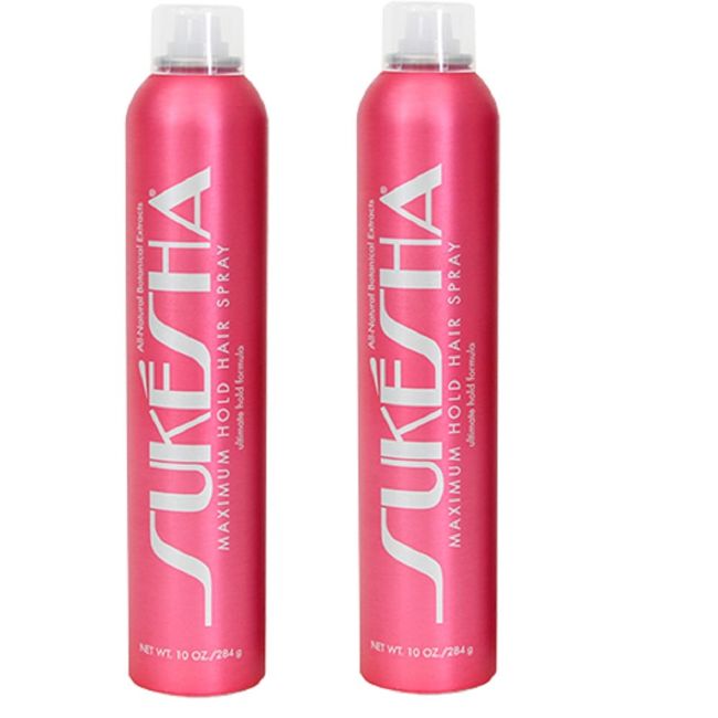 Sukesha Maximum Hold Hair Spray Duo Set 10 oz.