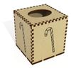 Square 'Candy Cane ' Wooden Tissue Box Cover (TB00061851)