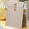 10 Pcs Kraft Paper String Envelope File Folder A5 Size Vertical Document Bill Cards Storage Organizer File Bag with Button String Tie Closure Bag File Folder Project Pockets for School Office