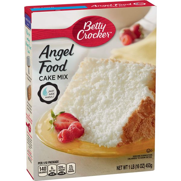 Betty Crocker Super Moist Fat Free Cake Mix Angel Food 16.0 oz Box (pack of 12)