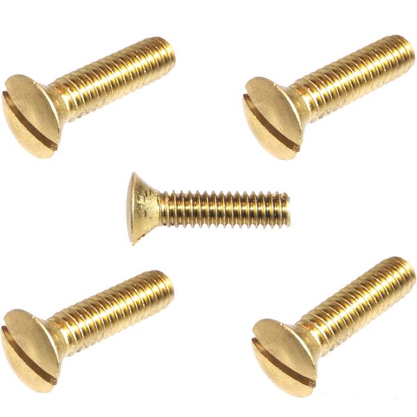 8-32 x 1-1/4" Solid Brass Oval Head Machine Screws Slotted Drive Quantity 50